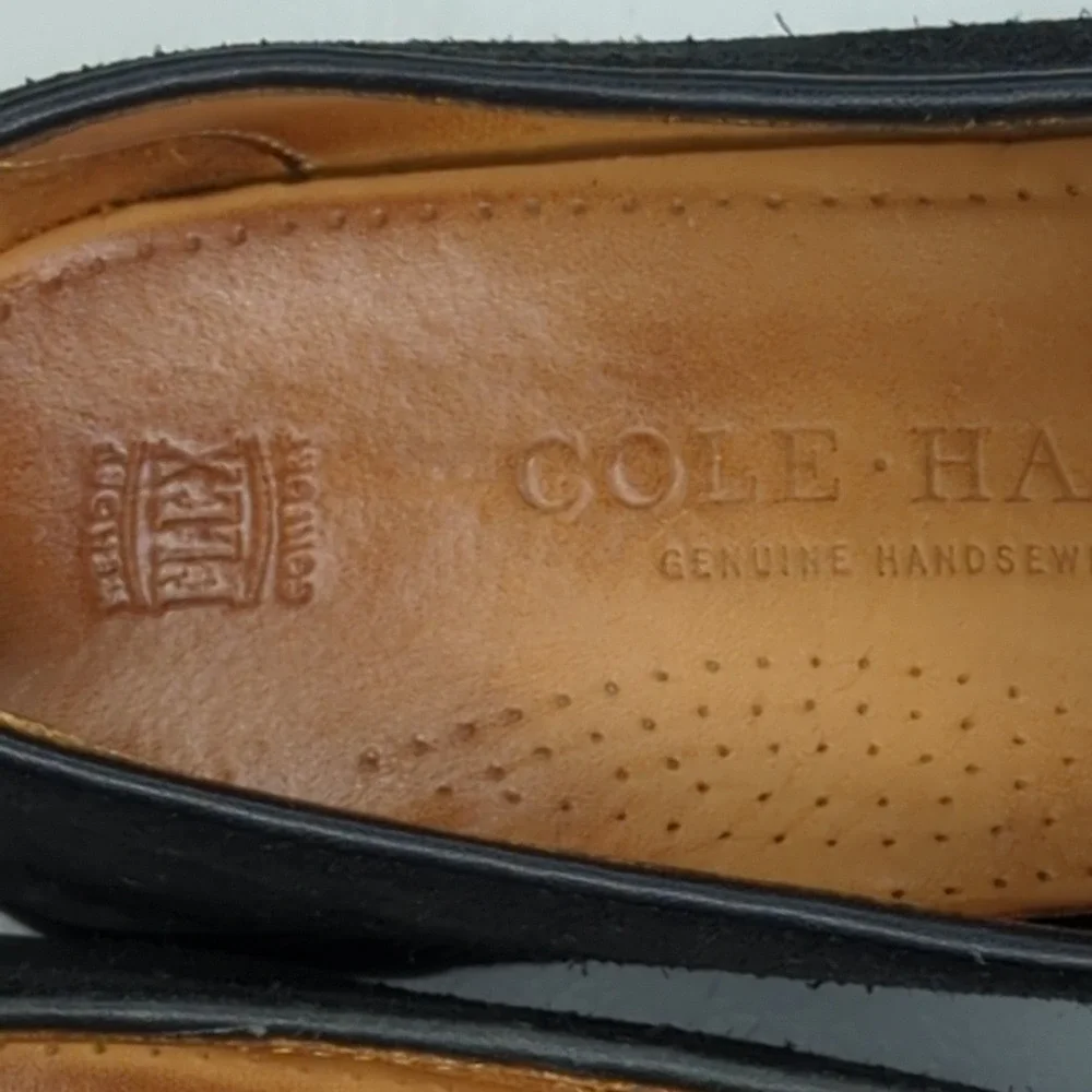 Cole Haan Kids Black Suede‎ Leather Slip On Loafers Comfort Shoes Women's 5